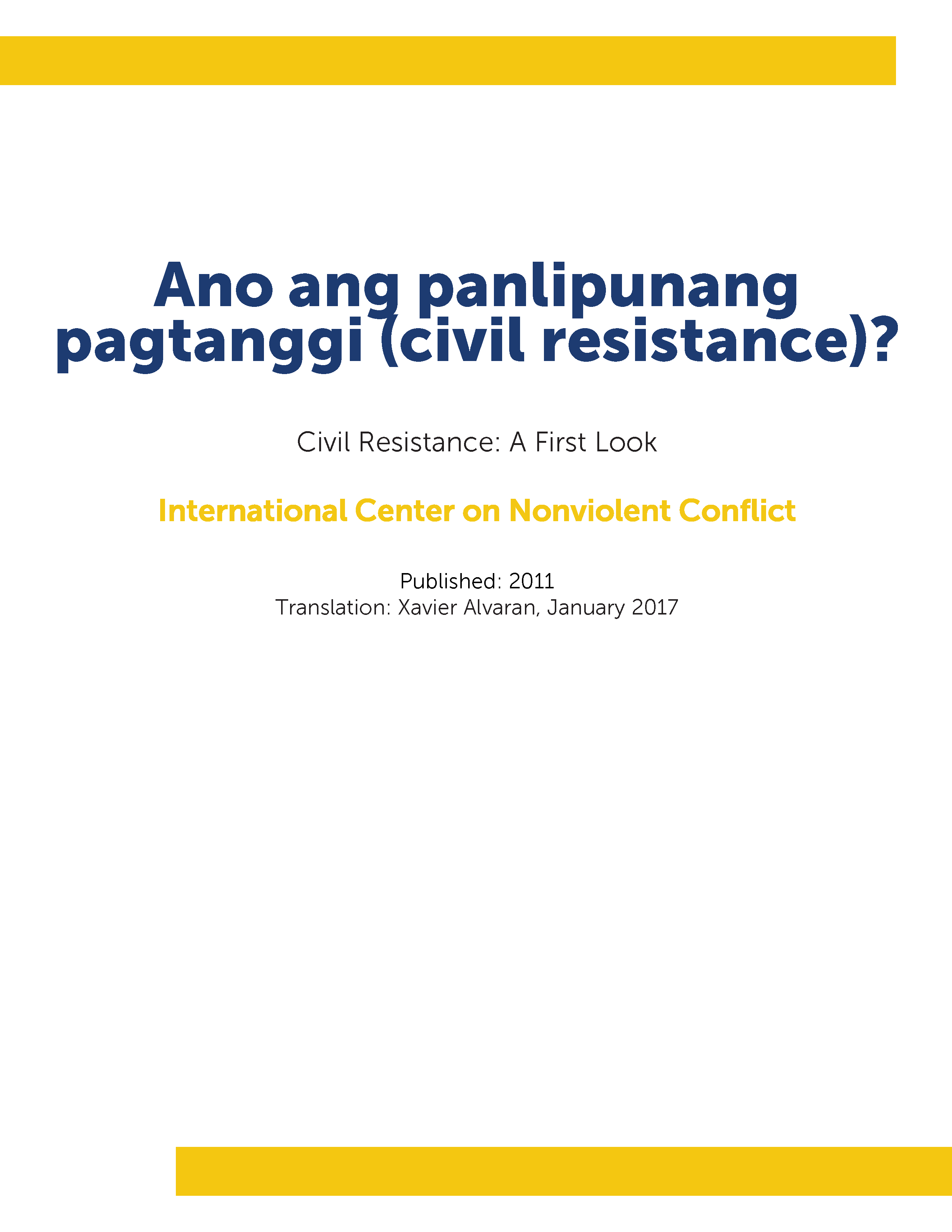 Ano Ang Panlipunang Pagtanggi (Civil Resistance)