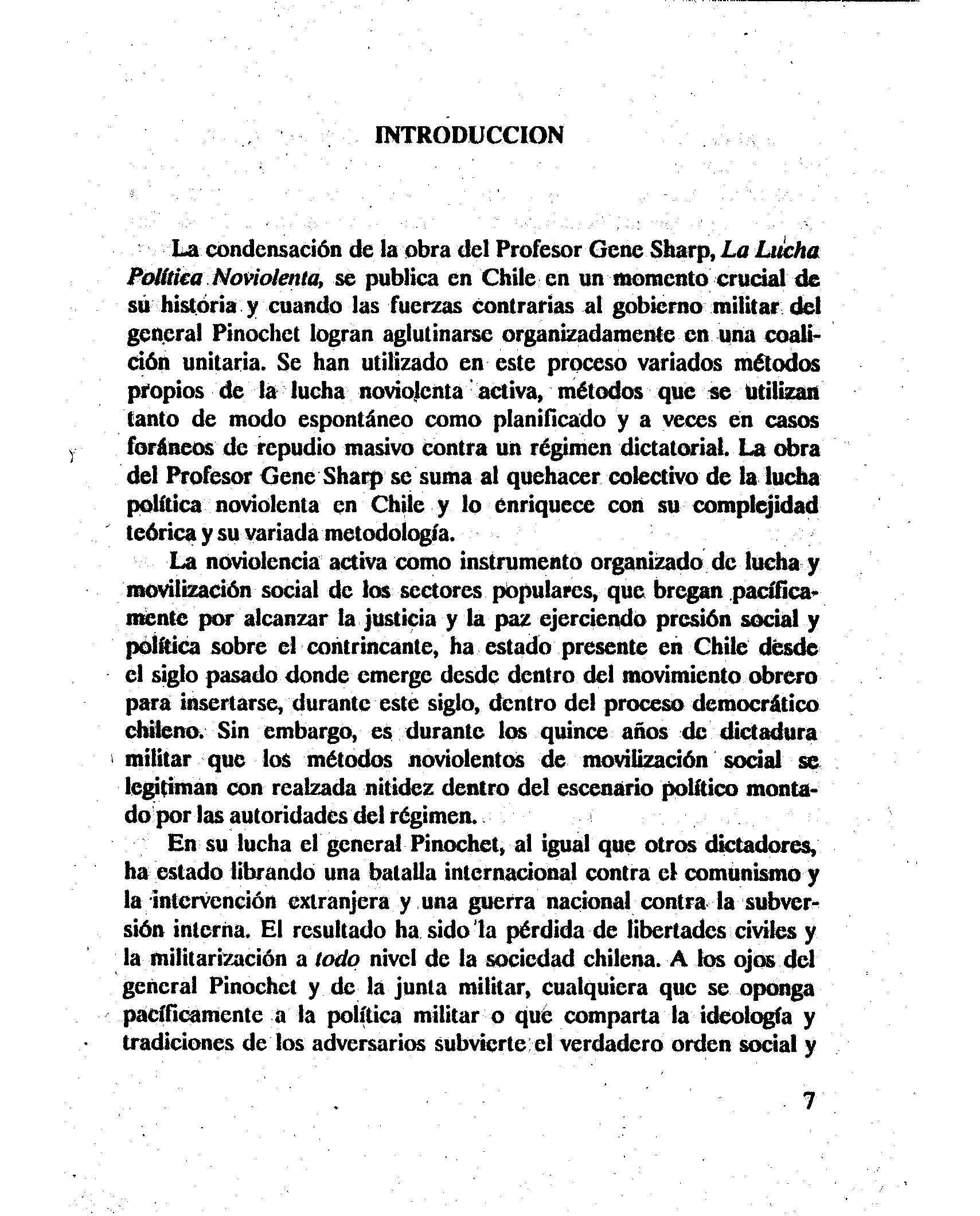 La Lucha Politica Noviolenta: Criterios Y Metodos