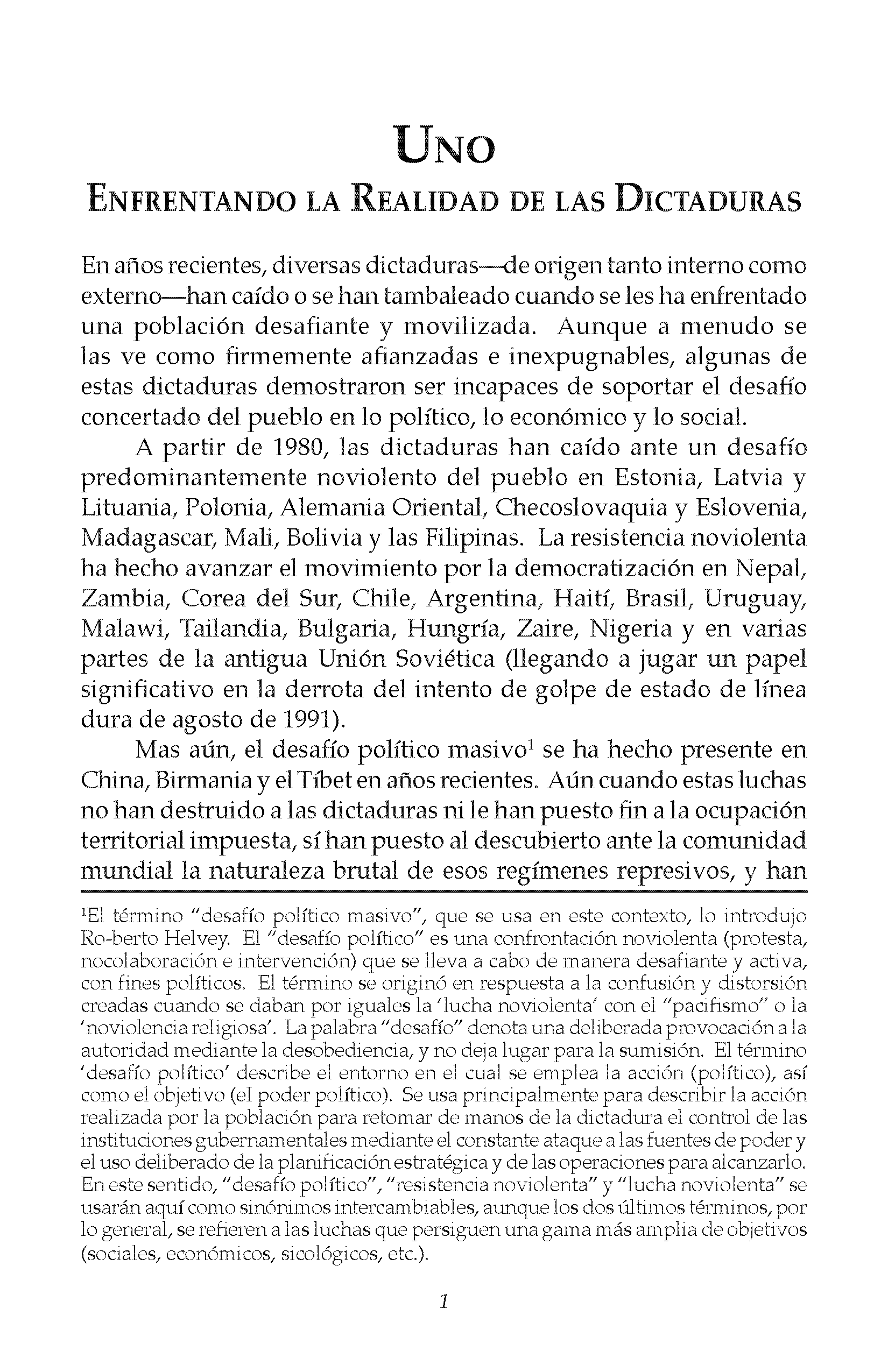 De la Dictadura a la Democracia: Un Sistema Conceptual para la Liberación