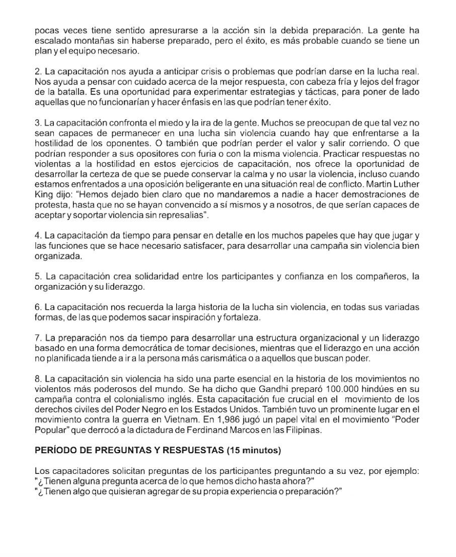 Manual De Capacitación Para La Defensa No Violenta Contra Golpes De Estado