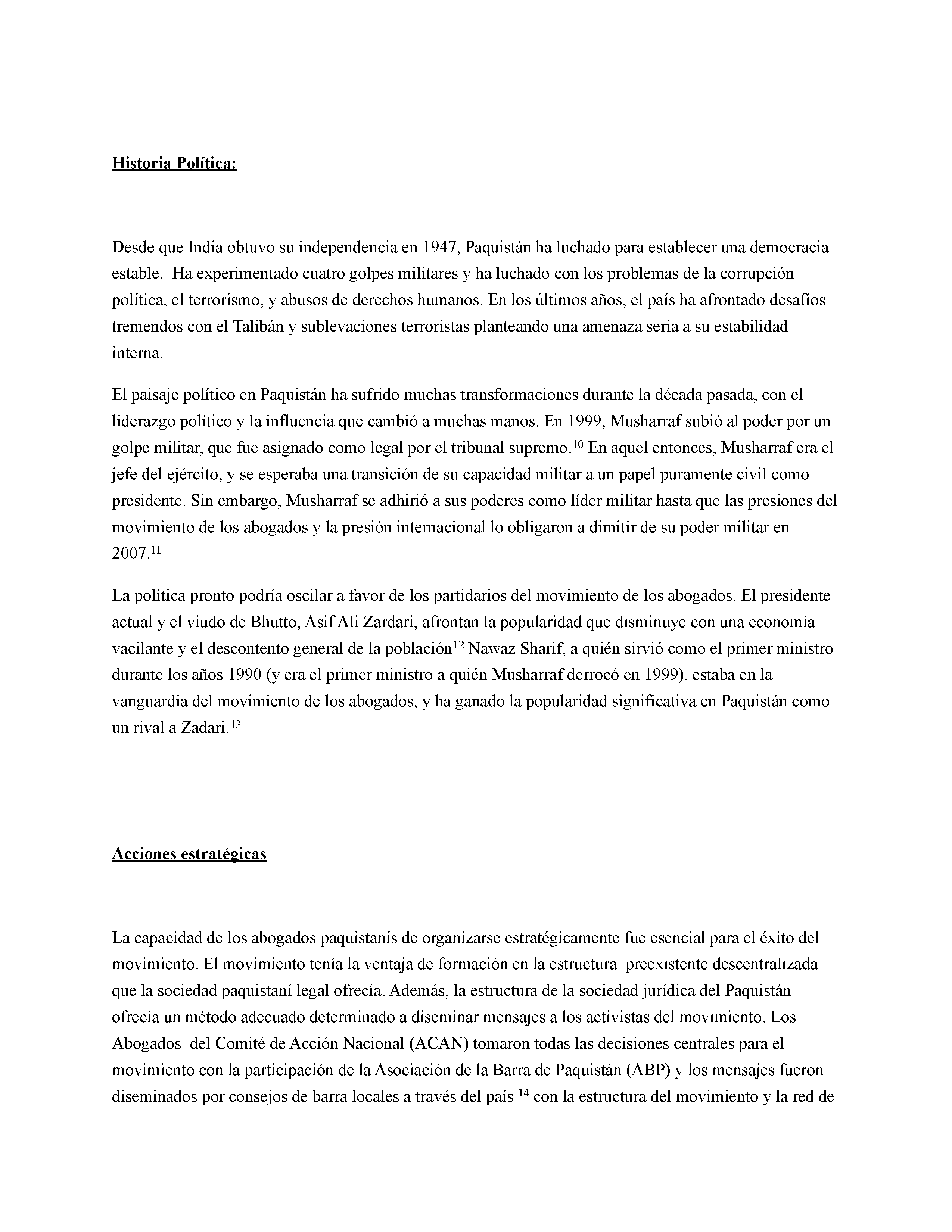 El Movimiento de Abogados de Paquistán (2007-2009)