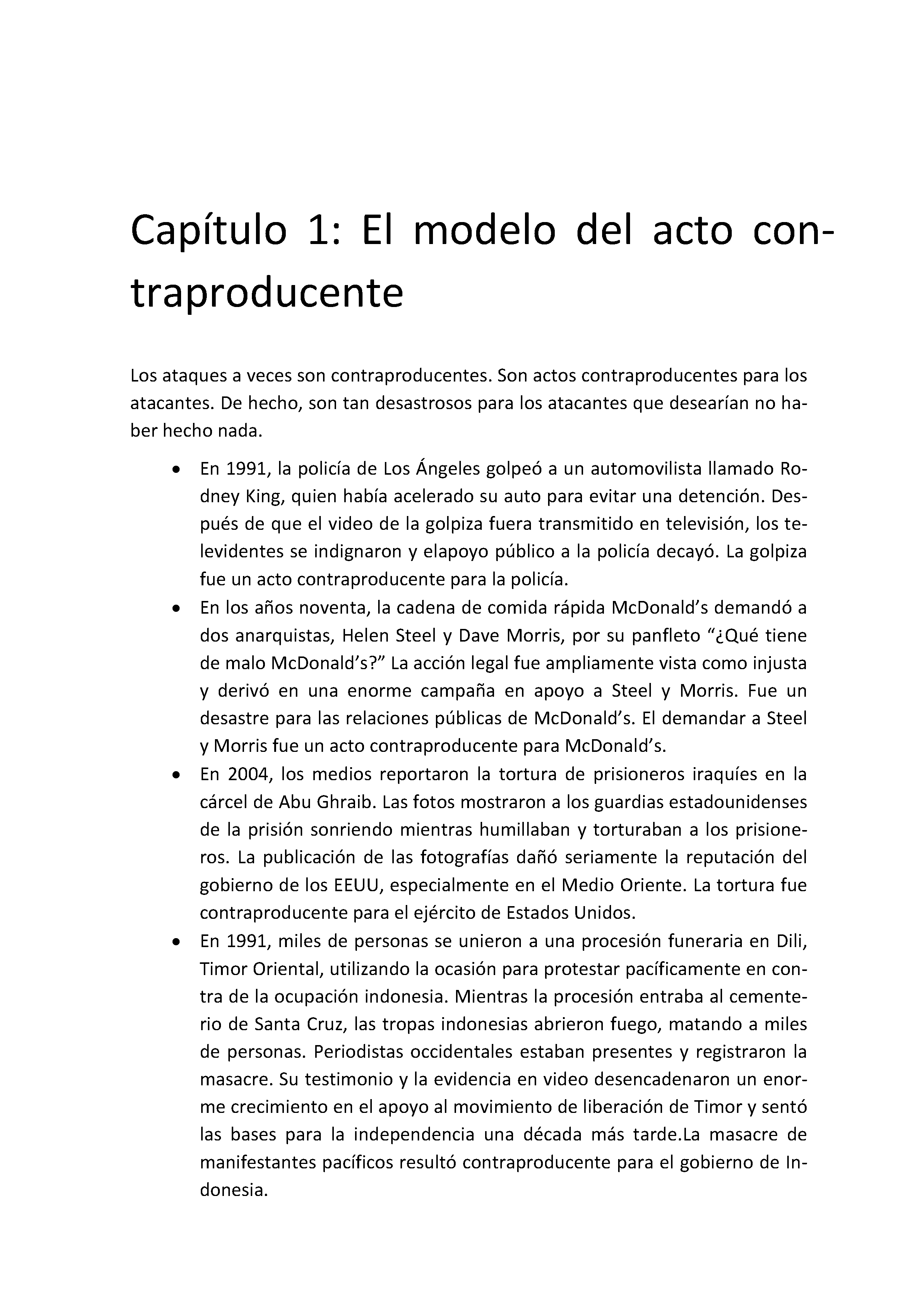 Manual del acto contraproducente: Tácticas en contra de la injusticia