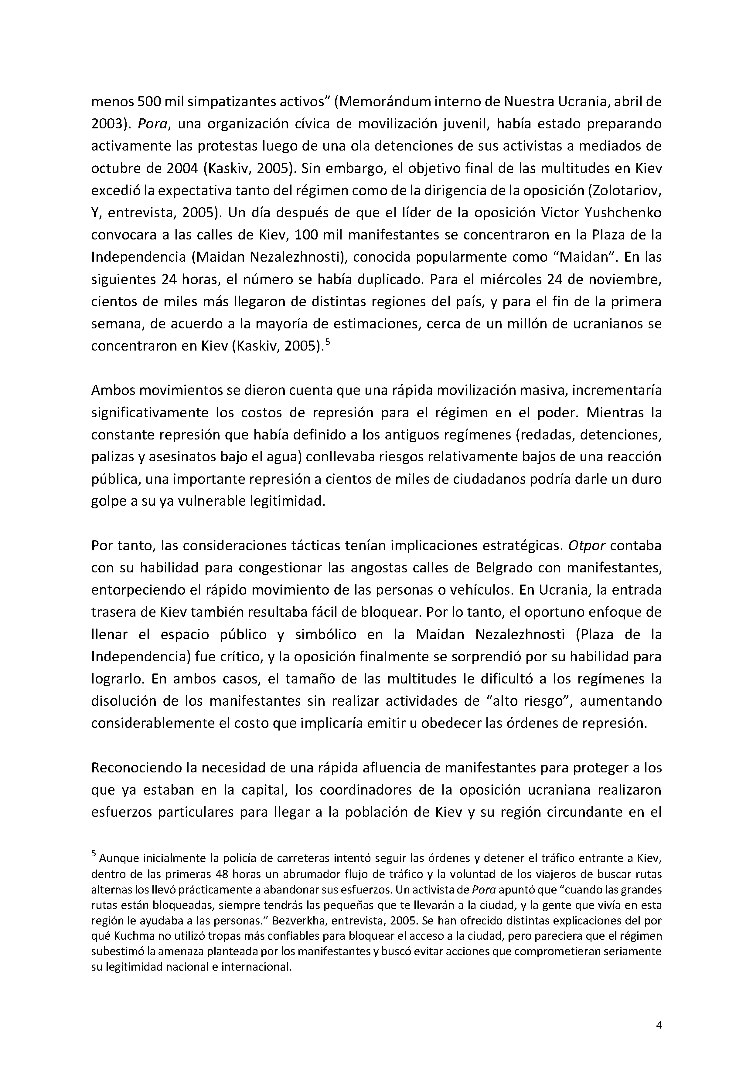 Poder y persuasión: Estrategias noviolentas para influenciar a las fuerzas de seguridad estatales en Serbia (2000) y Ucrania (2004)