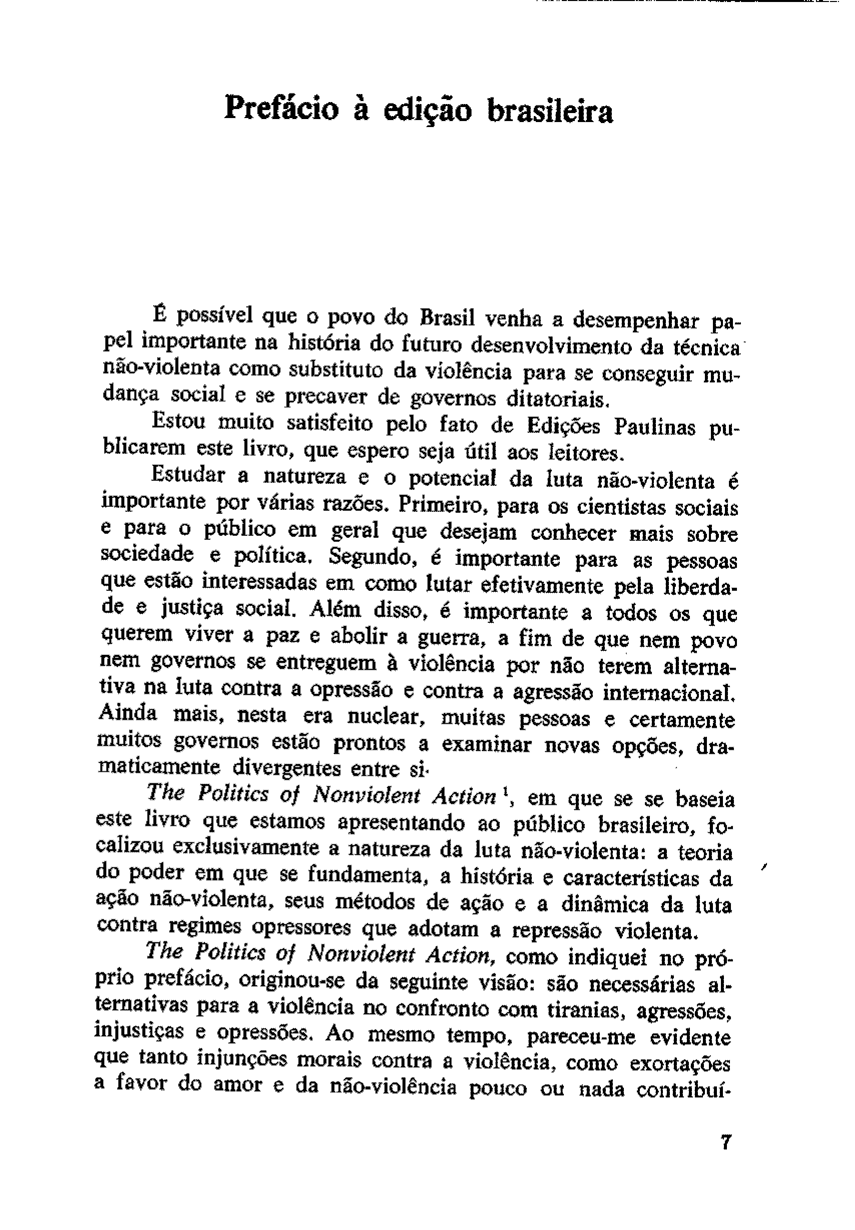 Poder, Luta e Defesa: Teoria e prática da ação não-violenta