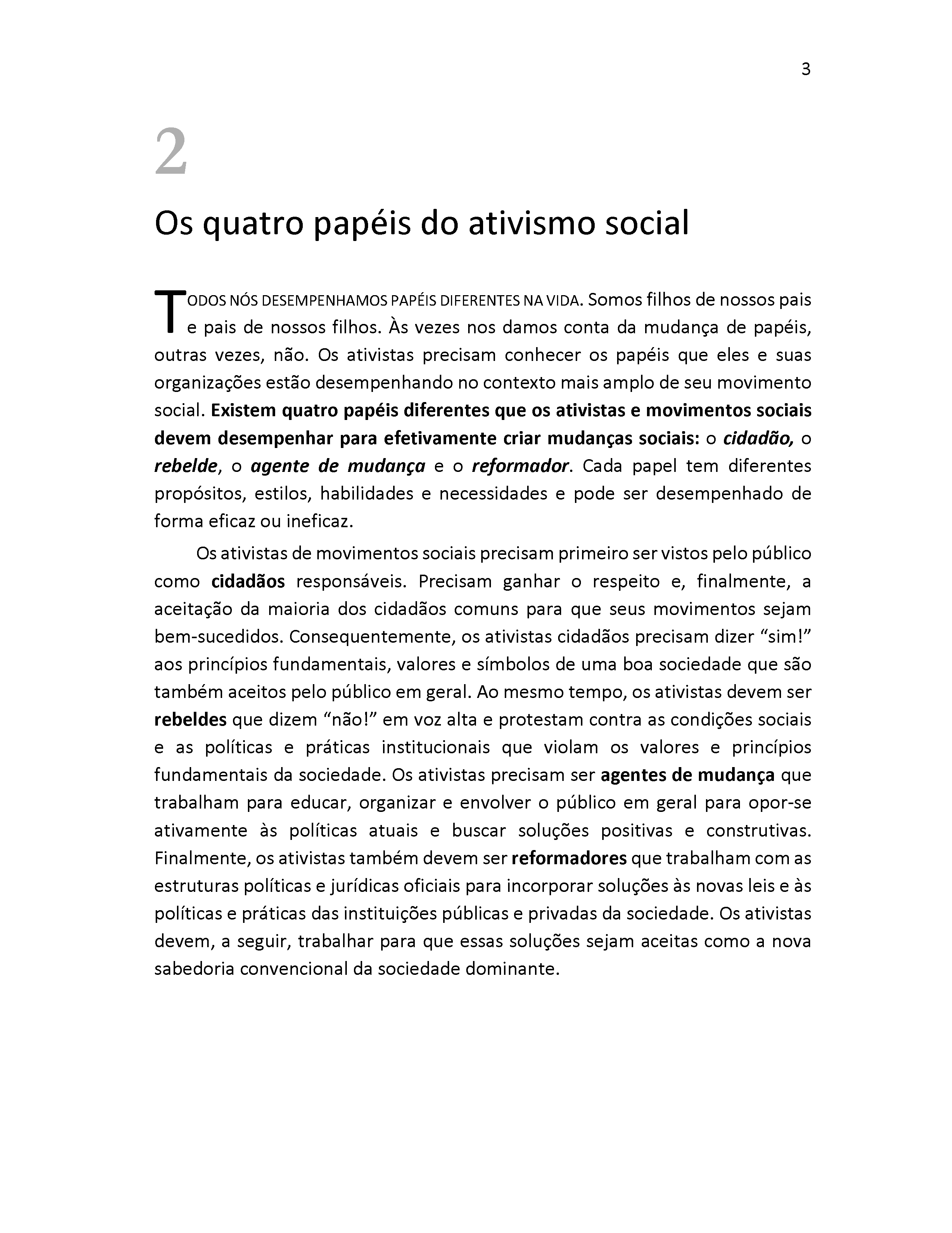 A Prática da Democracia: o Modelo MAP para Organizar os Movimentos Sociais (Capítulos 2 a 4)