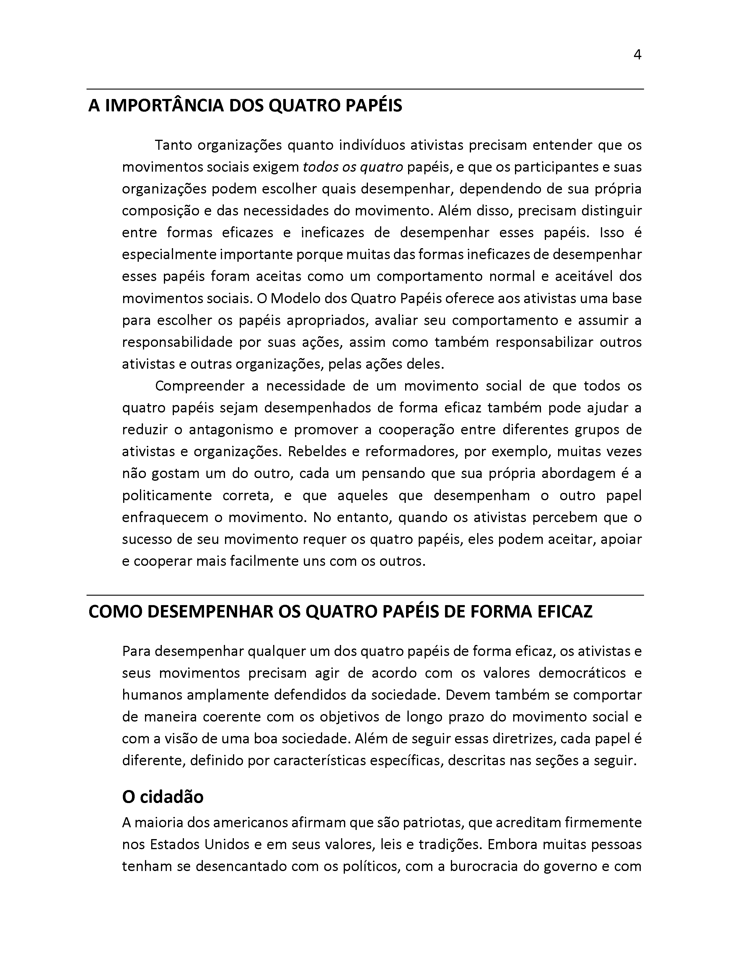 A Prática da Democracia: o Modelo MAP para Organizar os Movimentos Sociais (Capítulos 2 a 4)