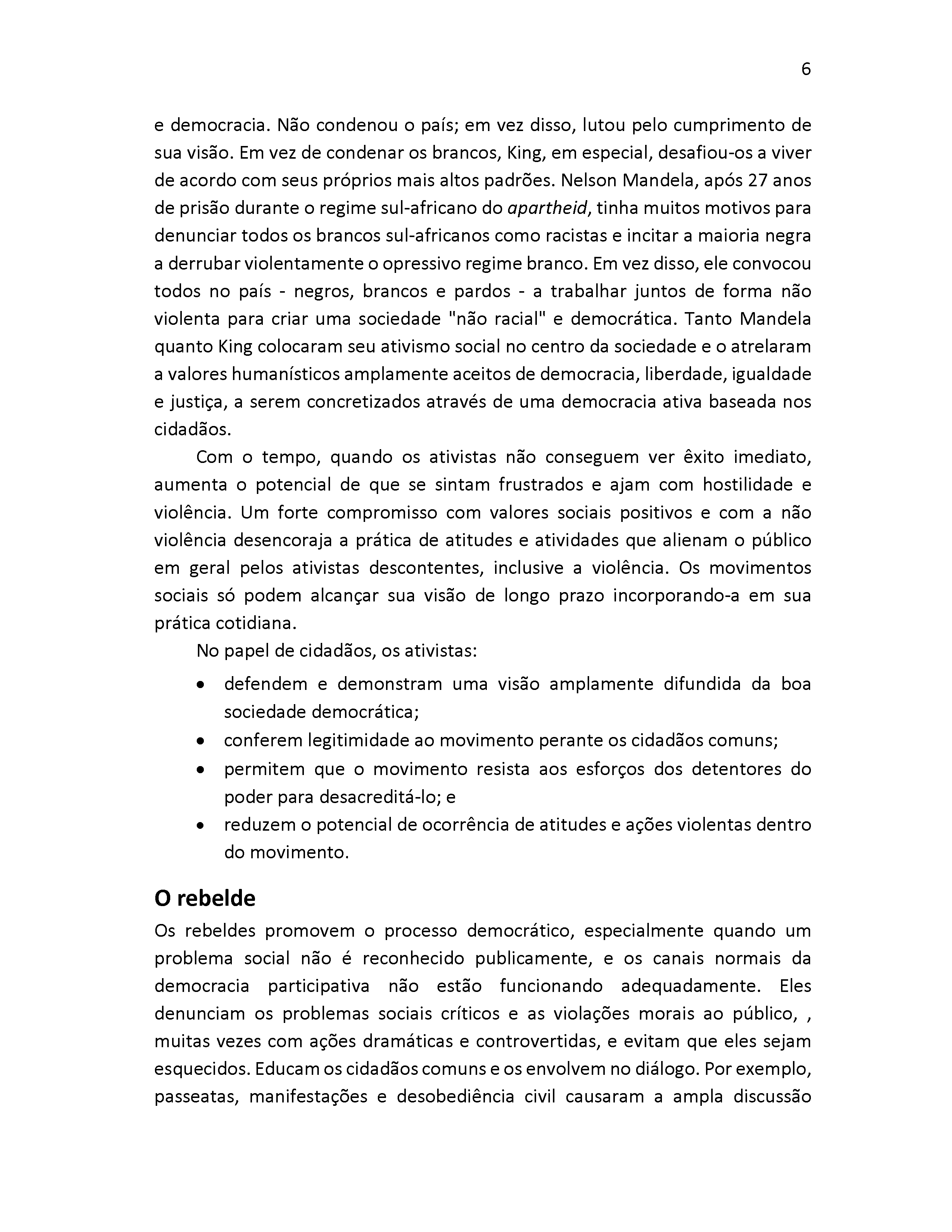 A Prática da Democracia: o Modelo MAP para Organizar os Movimentos Sociais (Capítulos 2 a 4)