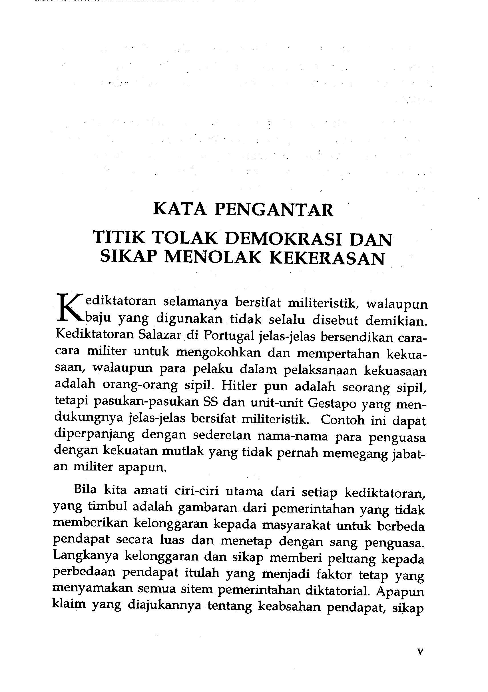 Menuju Demokrasi Tanpa Kekerasan: Kerangka Konseptual Untuk Pembebasan