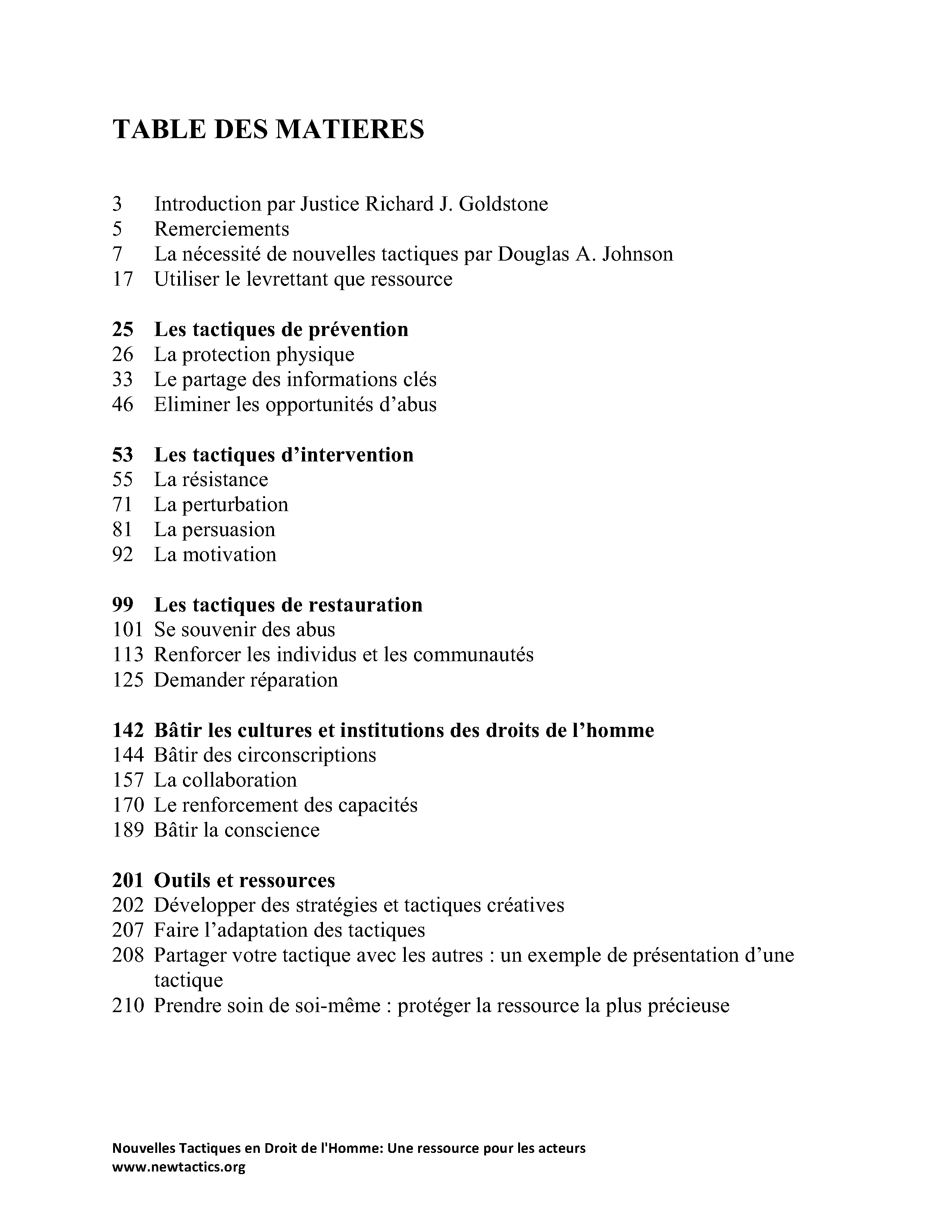 Ressources de Nouvelles Tactiques en Français