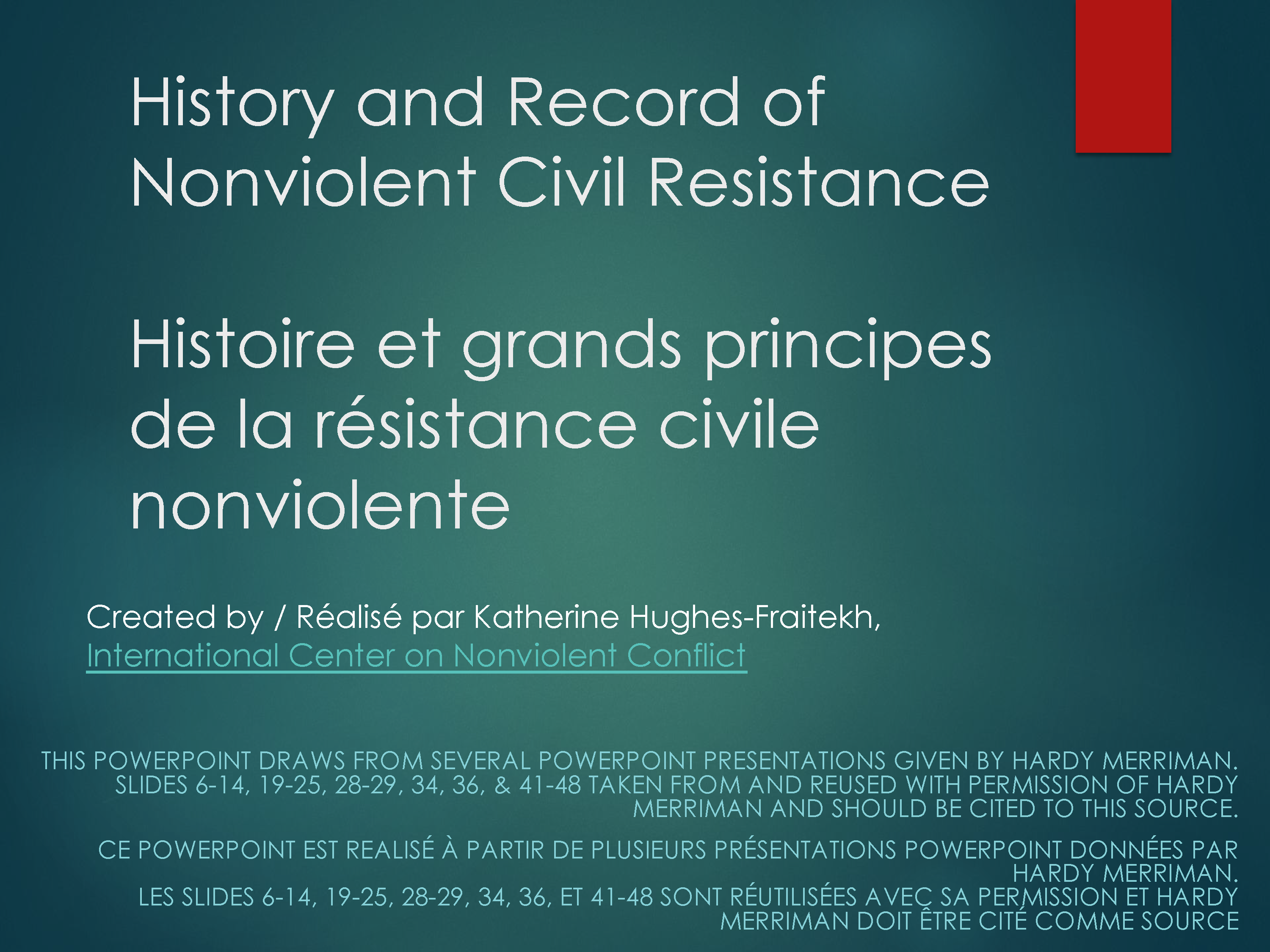Histoire et grands principes de la résistance civile nonviolente