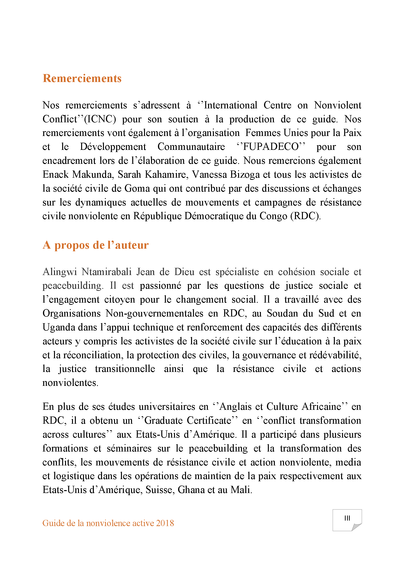 Guide de la nonviolence active: Introduction à la résistance civile et actions nonviolentes (French)