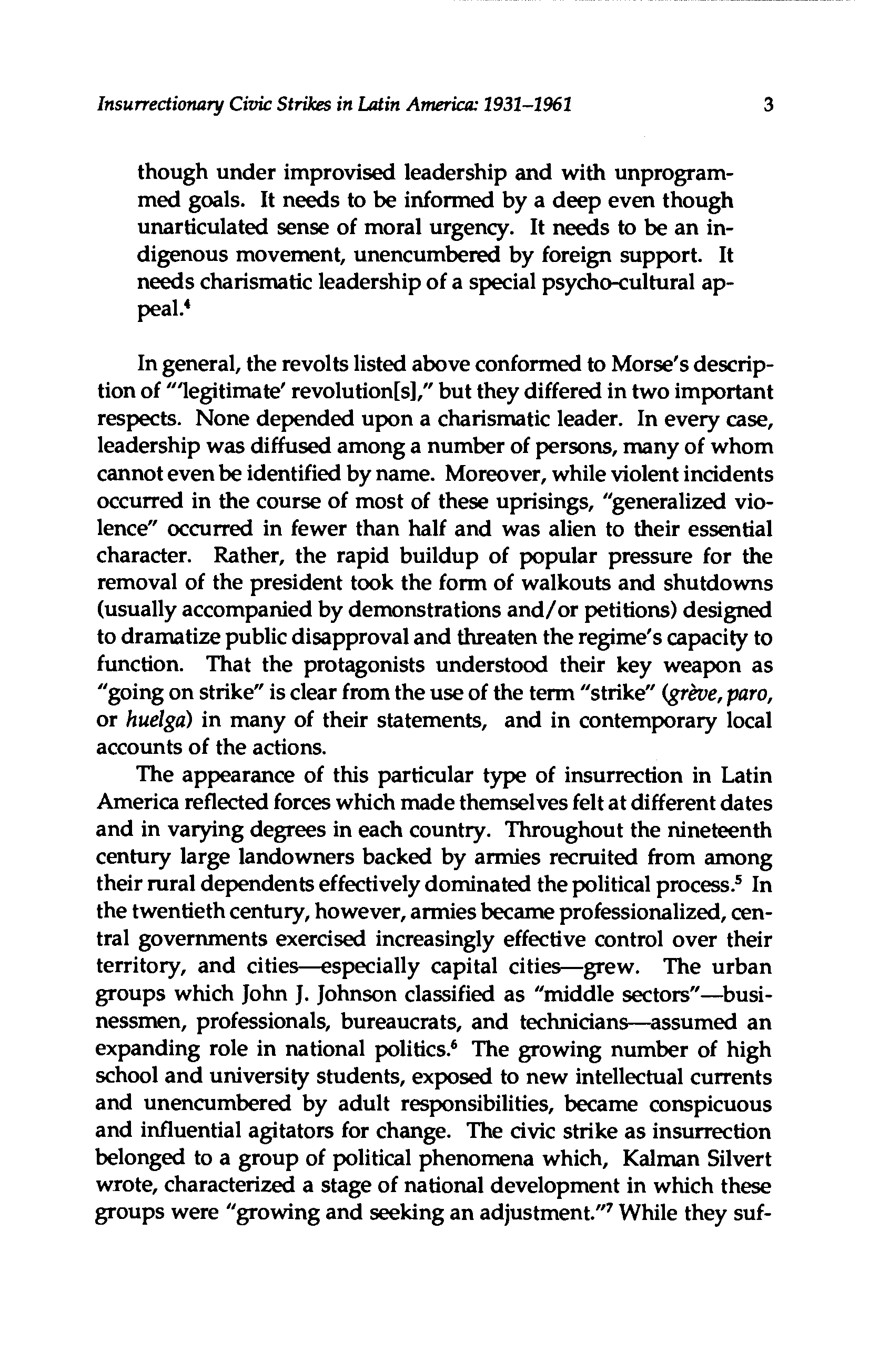 Insurrectionary Civic Strikes in Latin America: 1931–1961