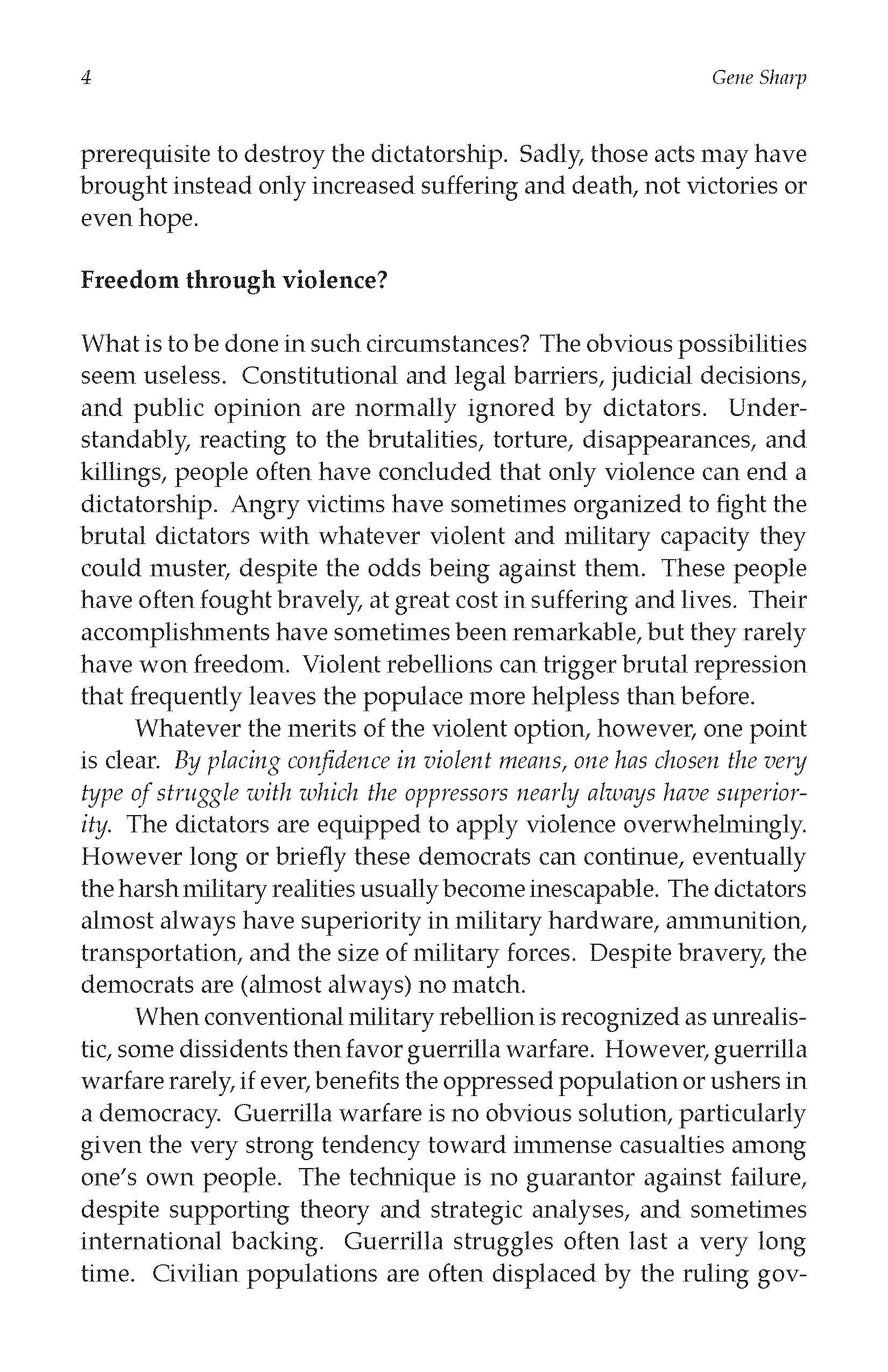 From Dictatorship to Democracy: A Conceptual Framework for Liberation