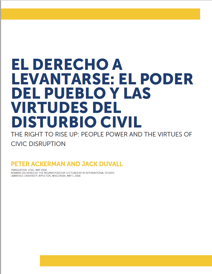 El Derecho a Levantarse: El Poder del Pueblo y las Virtudes del Disturbio Civil