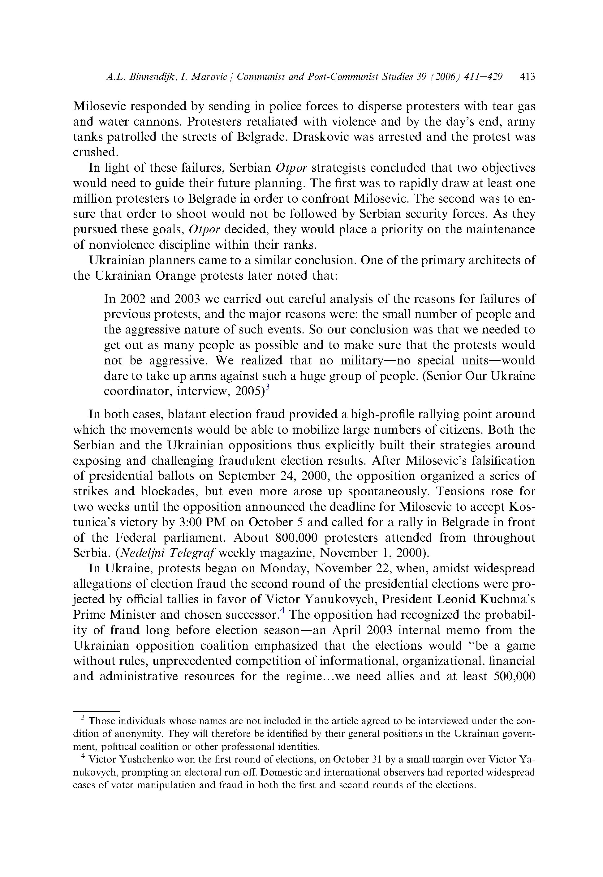 Power and Persuasion: Nonviolent strategies to influence state security forces in Serbia (2000) and Ukraine (2004)