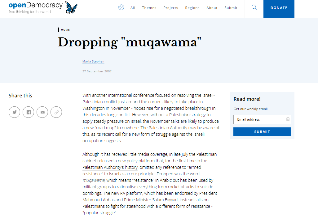 Dropping “Muqawama”