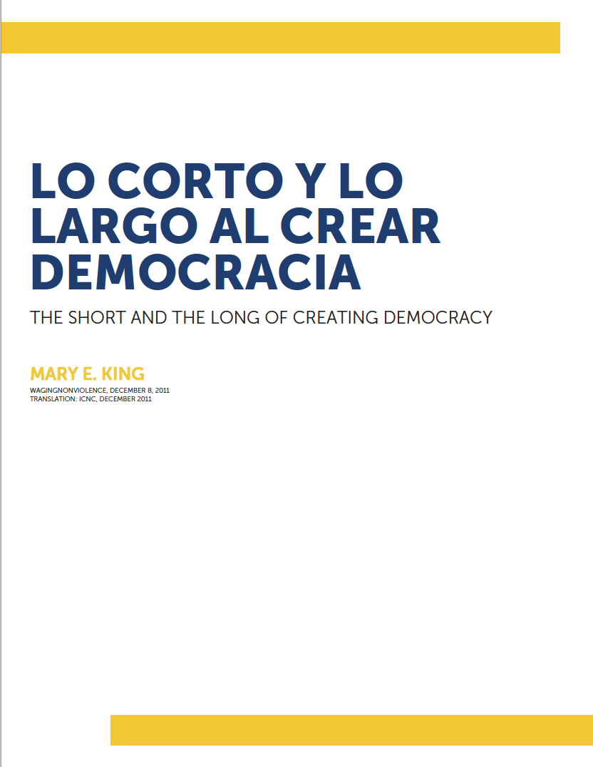 Lo Corto y Lo Largo al Crear Democracia