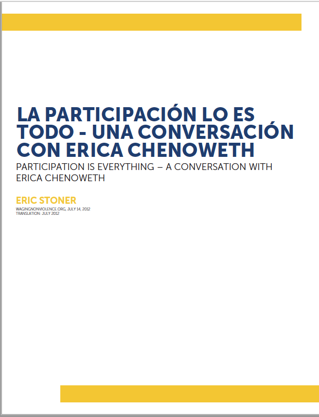 La participación lo es todo – una conversación con Erica Chenoweth