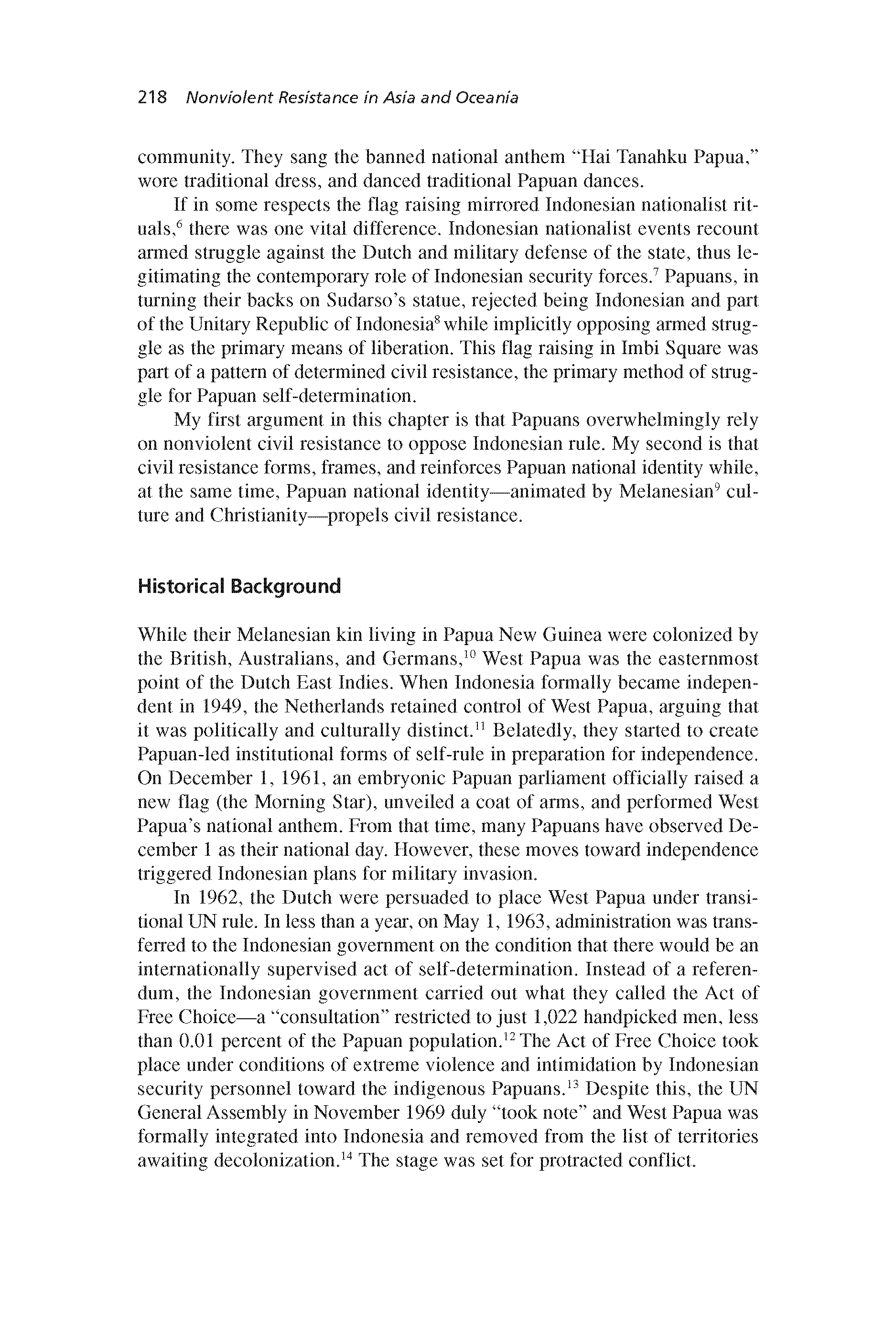 West Papua: Civil Resistance, Framing, and Identity, 1910s-2012 (Chapter 12 from ‘Recovering Nonviolent History’)