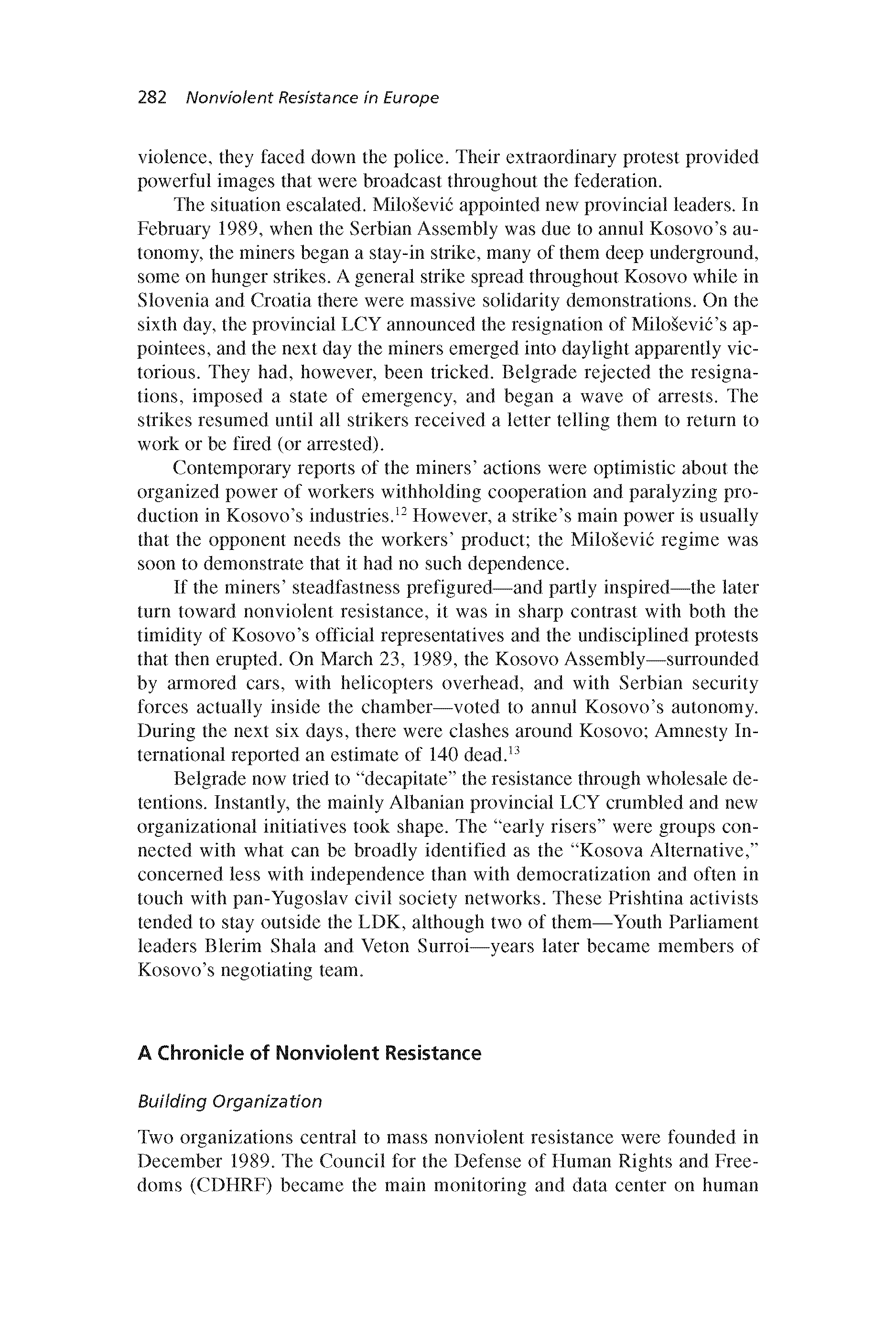 Kosovo: Civil Resistance in Defense of the Nation, 1990s (Chapter 15 from ‘Recovering Nonviolent History’)