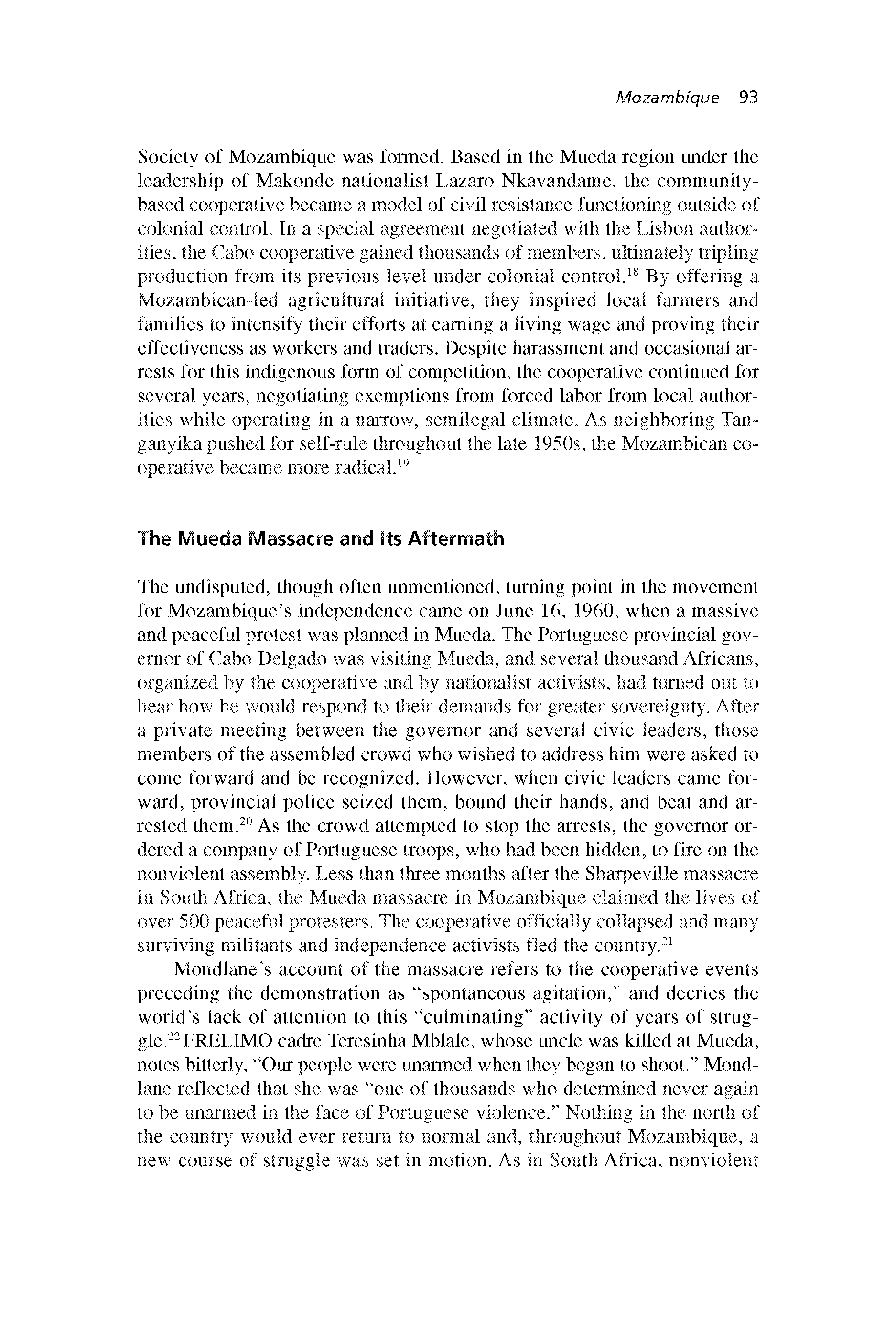 Mozambique: Liberation Myths and Resistance Strategies, 1920s-1970s (Chapter 5 from ‘Recovering Nonviolent History’)