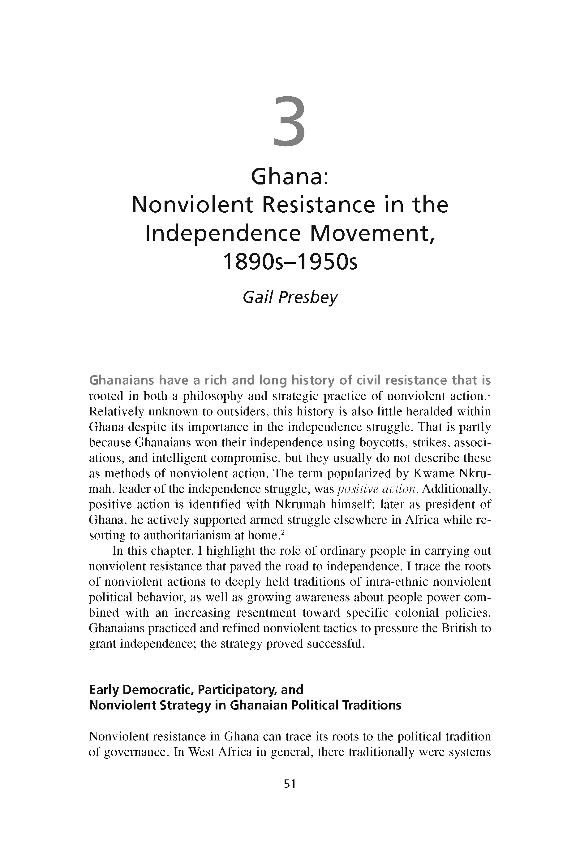 Ghana: Nonviolent Resistance in the Independence Movement, 1890s-1950s (Chapter 3 from ‘Recovering Nonviolent History’)