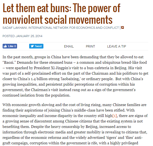 Let Them Eat Buns: The Power of Non-Violent Social Movements