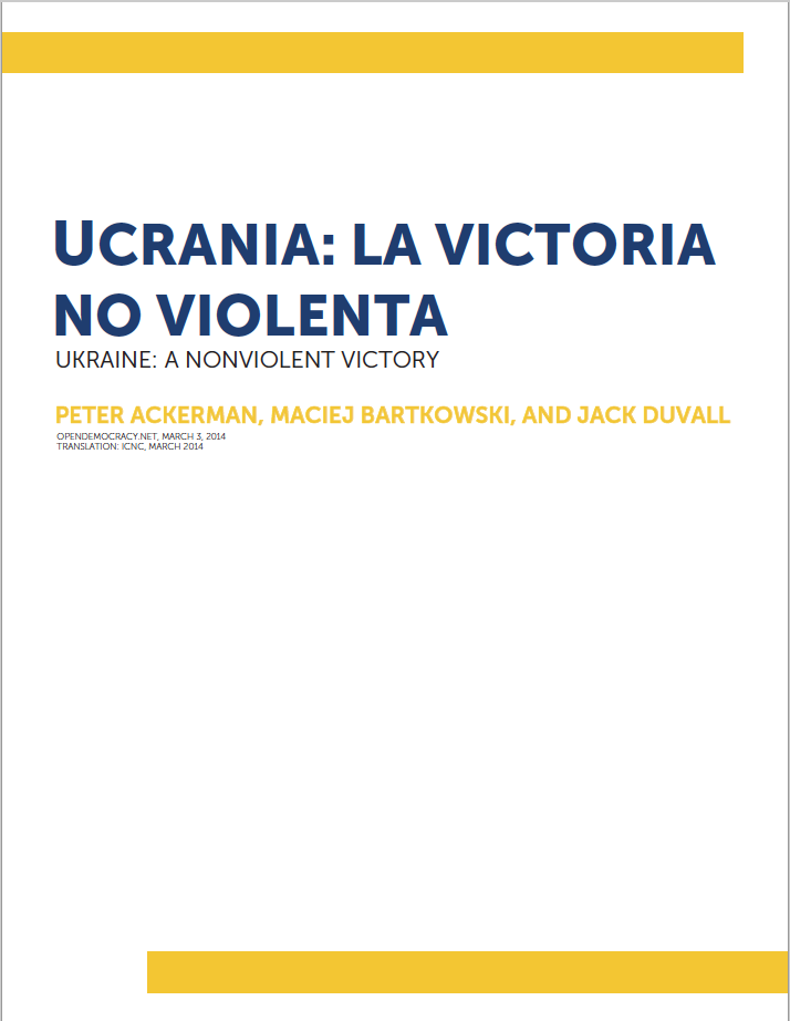 Ucrania: la Victoria no Violenta