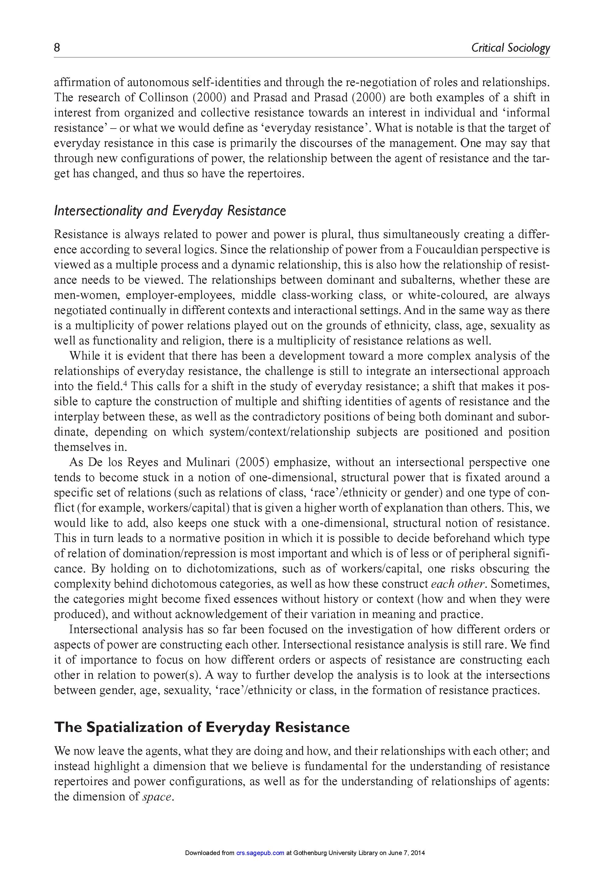 Dimensions of Everyday Resistance: An Analytical Framework