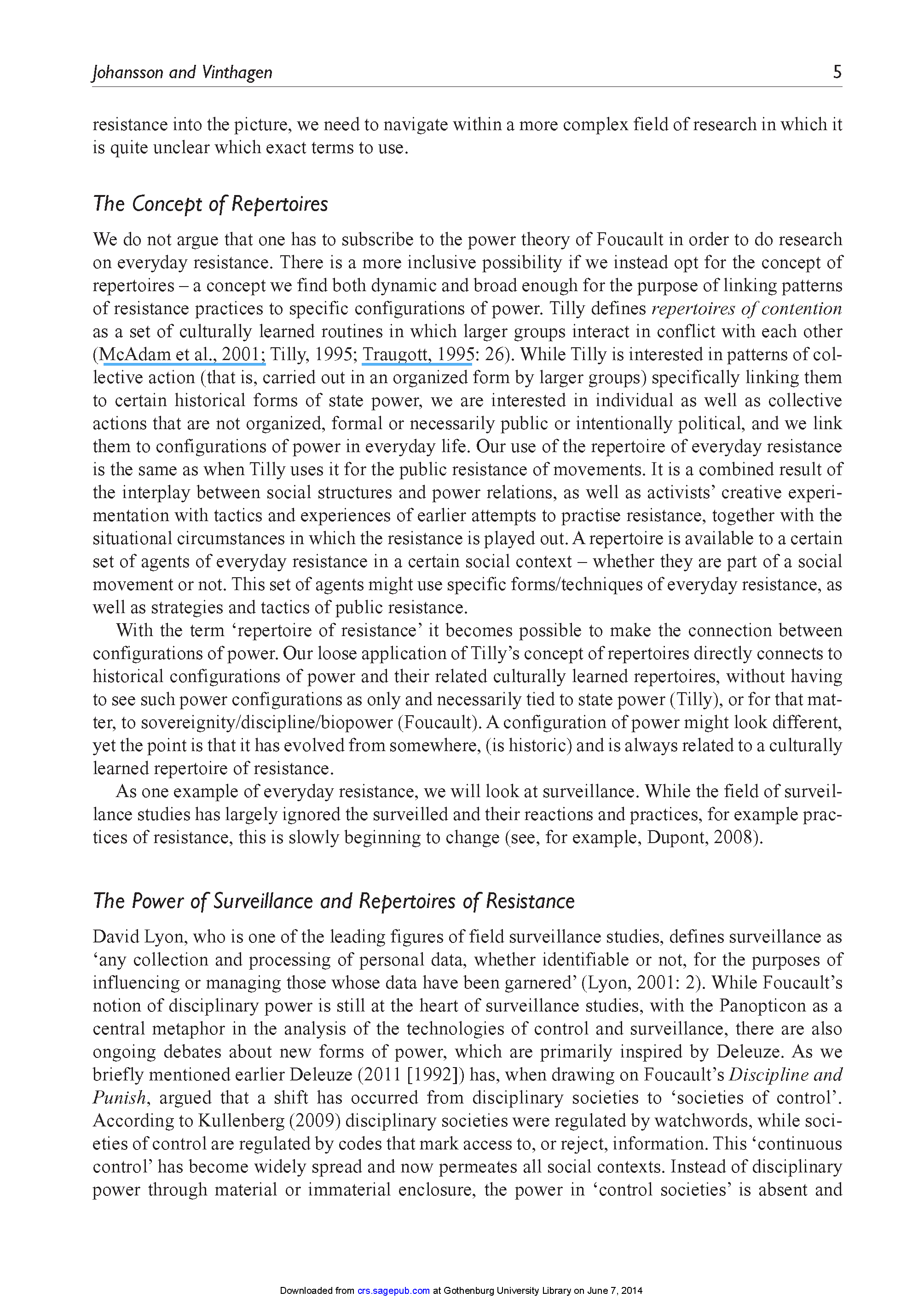 Dimensions of Everyday Resistance: An Analytical Framework