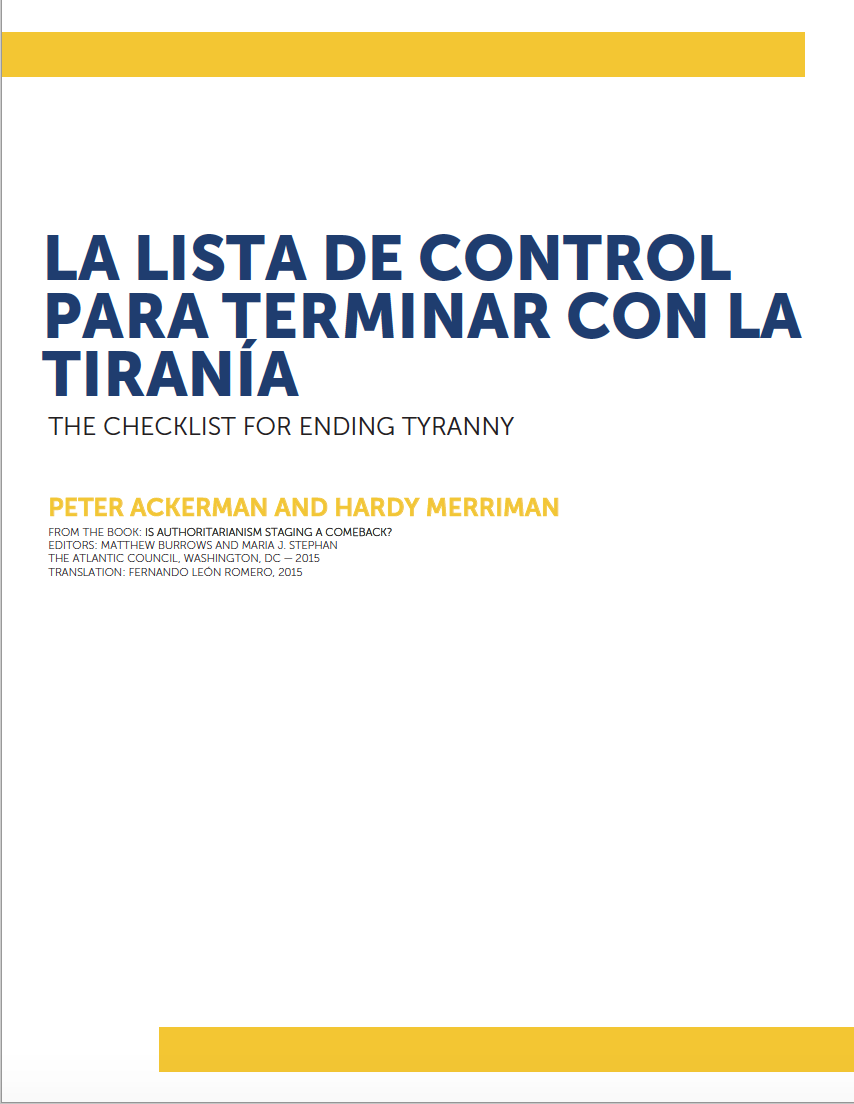 La Lista de Control para Terminar con la Tiranía