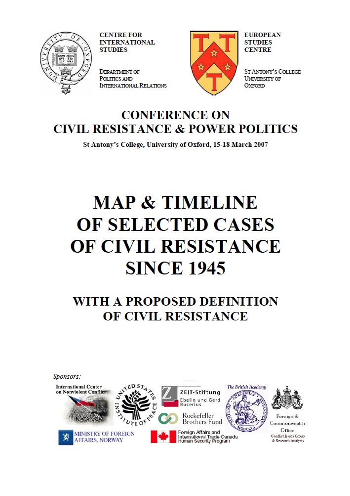 Map and Timeline of Selected Cases of Civil Resistance Since 1945
