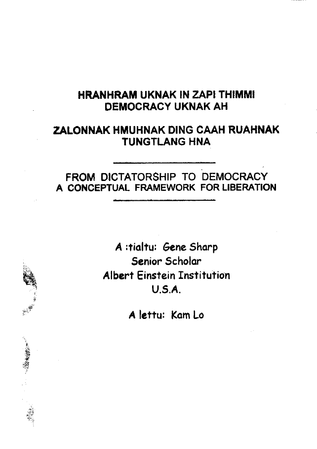 Hranhram Uknak In Zapi Thimmi Democracy Uknak Ah: Zalonnak Hmuhnak Ding Caah Ruahnak Tungtlang Hna
