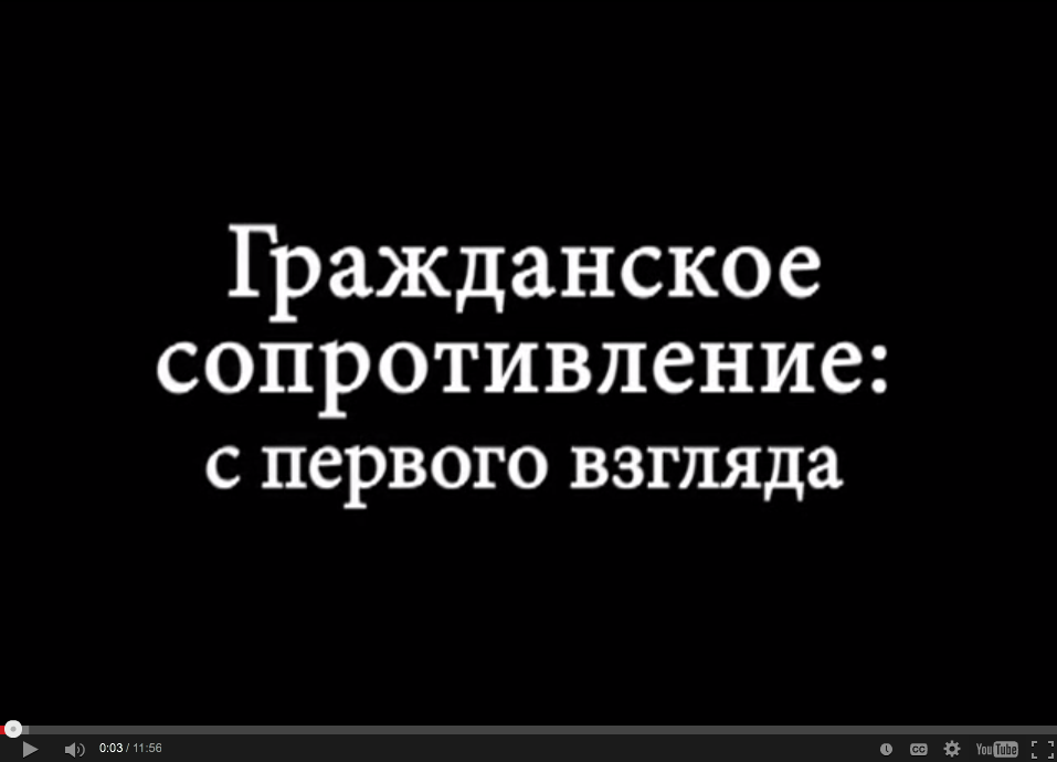 Гражданское сопротивление: Первый взгляд