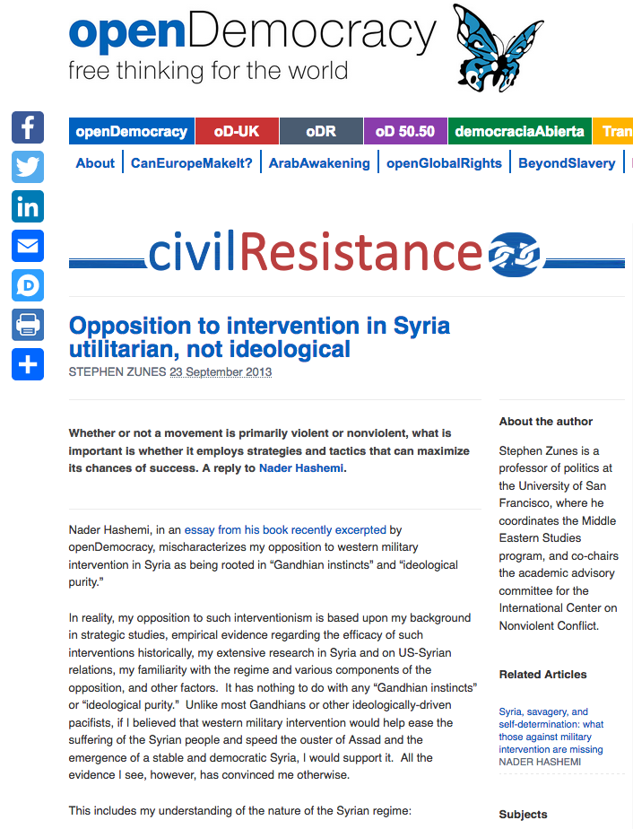 Opposition to Intervention in Syria Utilitarian, Not Ideological