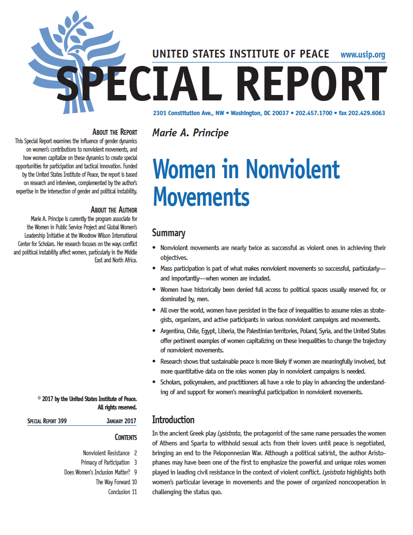 Women in Nonviolent Movements
