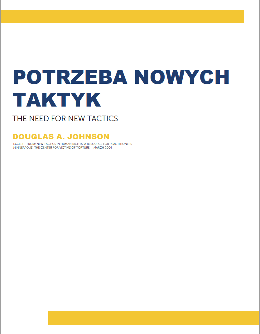The Need for New Tactics (Polish)