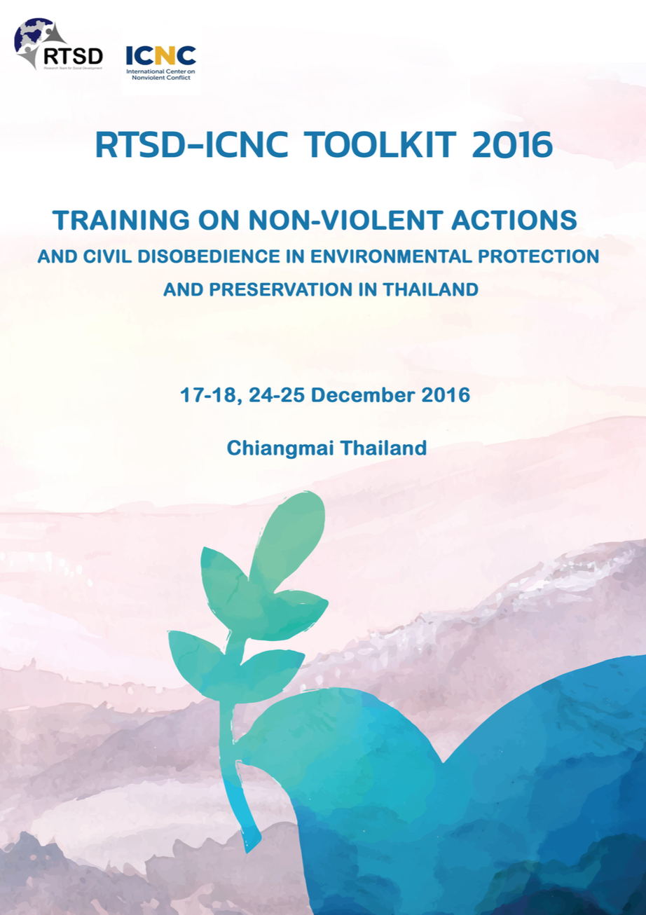 RTSD-ICNC Toolkit 2016 – Training on Civil Disobedience in Environmental Protection and Preservation in Thailand