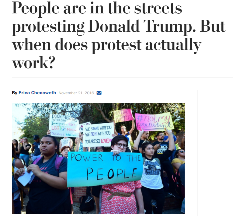 People are in the streets protesting Donald Trump. But when does protest actually work?