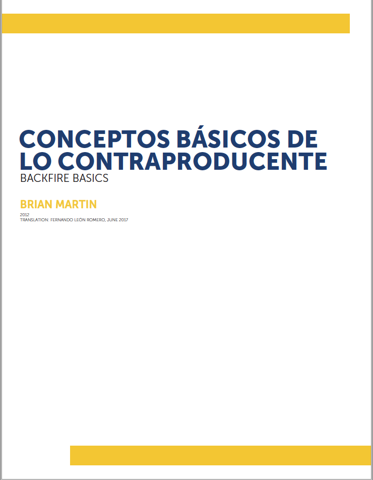 Conceptos Básicos de lo Contraproducente