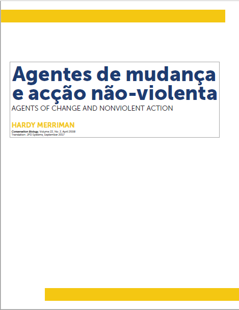 Agentes de mudança e acção não-violenta