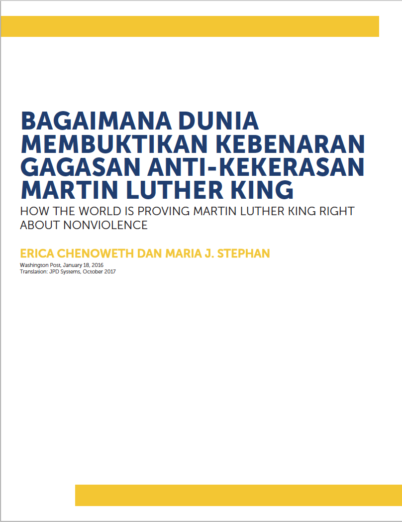 Bagaimana Dunia Membuktikan Kebenaran Gagasan Anti-Kekerasan Martin Luther King