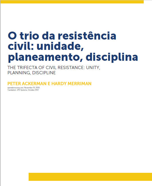O trio da resistência civil: unidade, planeamento, disciplina
