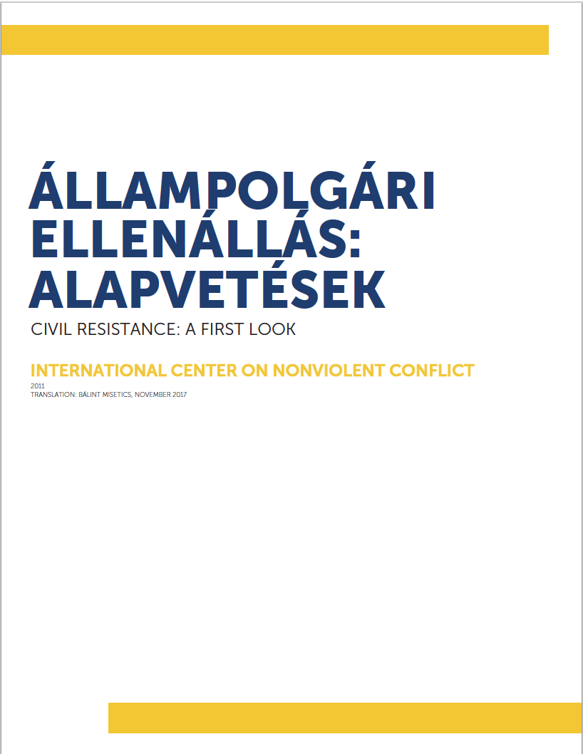 ÁLLAMPOLGÁRI ELLENÁLLÁS: ALAPVETÉSEK