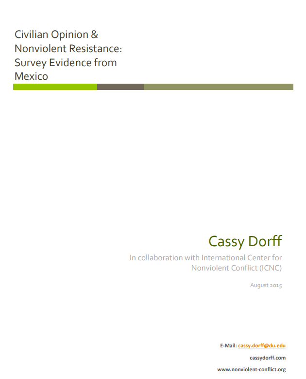 Civilian Opinion & Nonviolent Resistance: Survey Evidence from Mexico