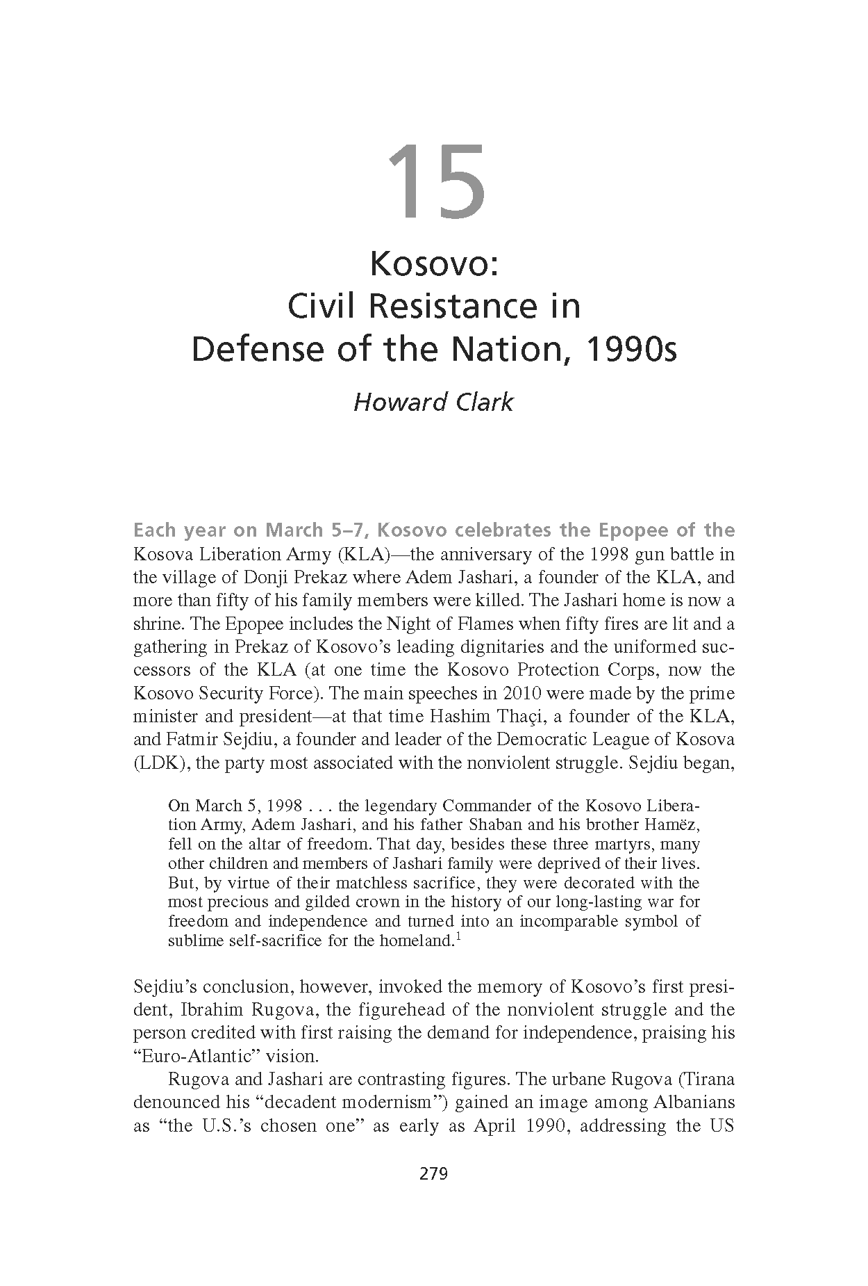 Kosovo: Civil Resistance in Defense of the Nation, 1990s (Chapter 15 from ‘Recovering Nonviolent History’)