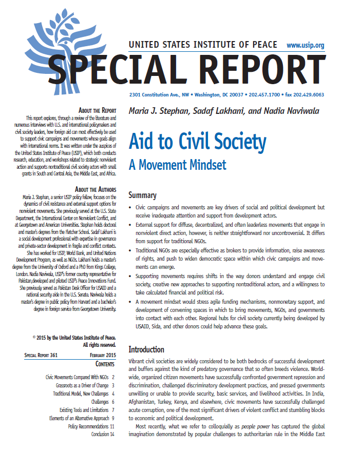 Aid to Civil Society: A Movement Mindset