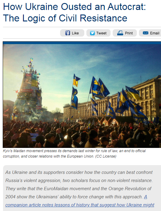 How Ukraine Ousted an Autocrat: The Logic of Civil Resistance