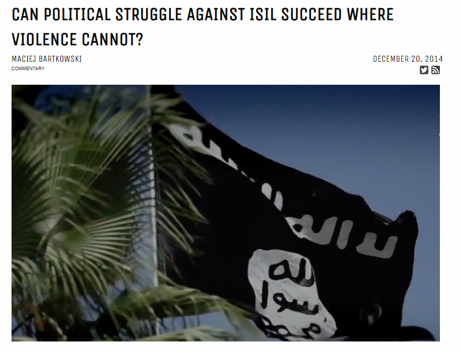 Can Political Struggle Against ISIL Succeed Where Violence Cannot?