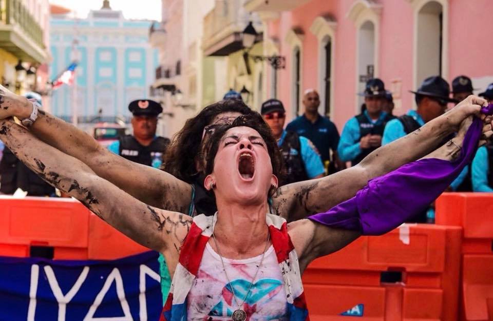 puerto rico woman protester